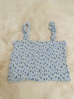 Forever 21 X-Large blue floral Rushed top