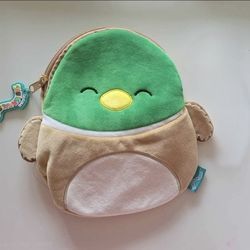SQUISHMALLOWS Avery the Mallard Duck Plush Zipper Pouch 8" 