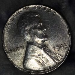 1943 Steel Penny NMM   L Close To Edge 