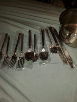 Pan and spoon and fork