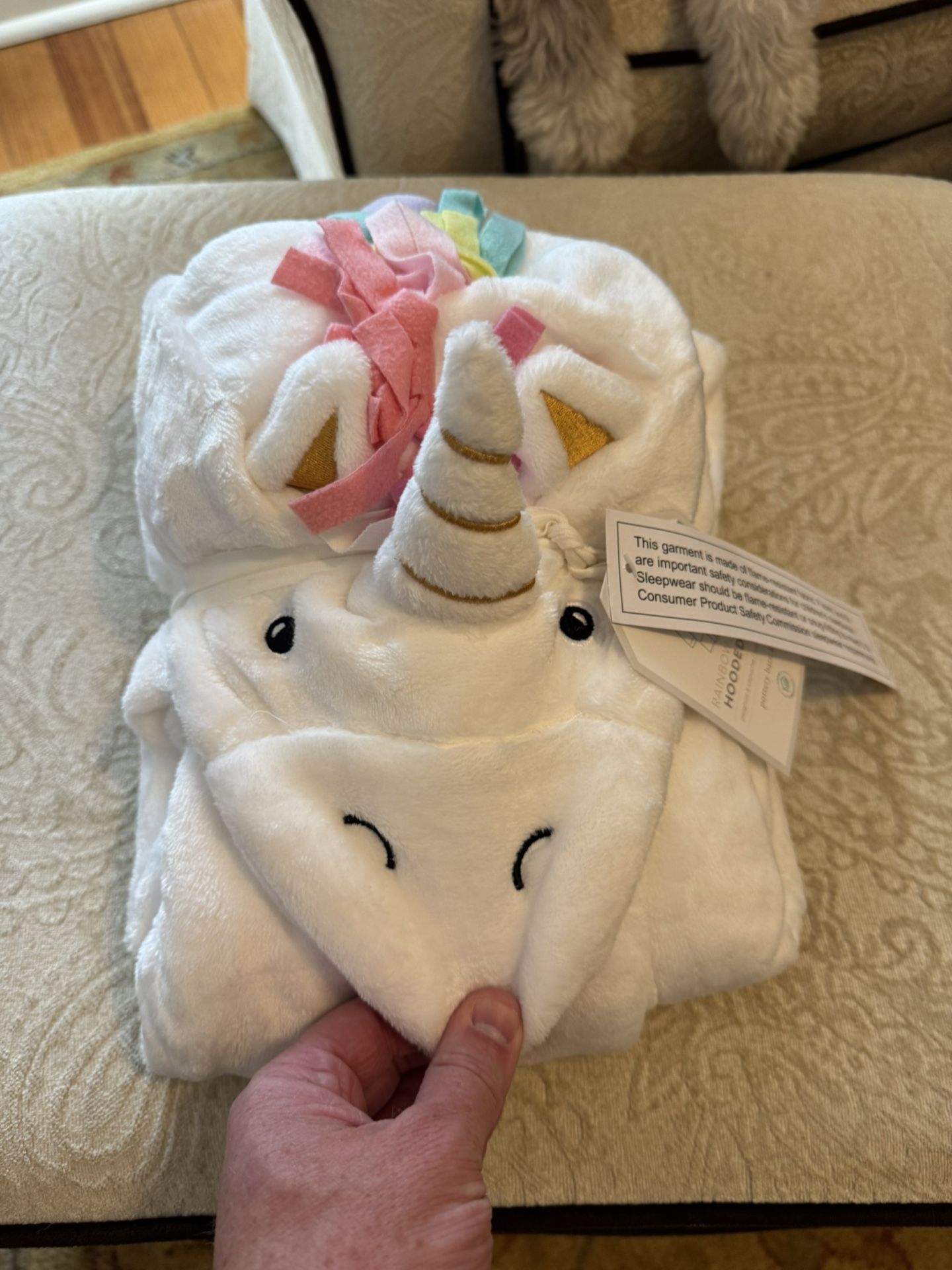 Pottery Barn Rainbow Unicorn Hooded Robe