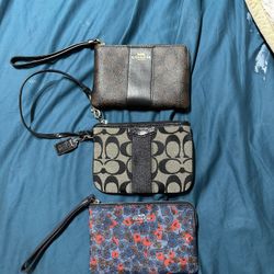 3 Coach Wristlets 