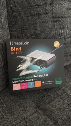 8-in-1 Retractable 105W USB-C Charging Station