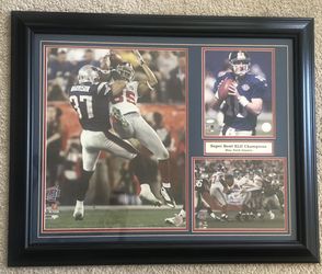 2008 Super Bowl picture signed by Eli Manning