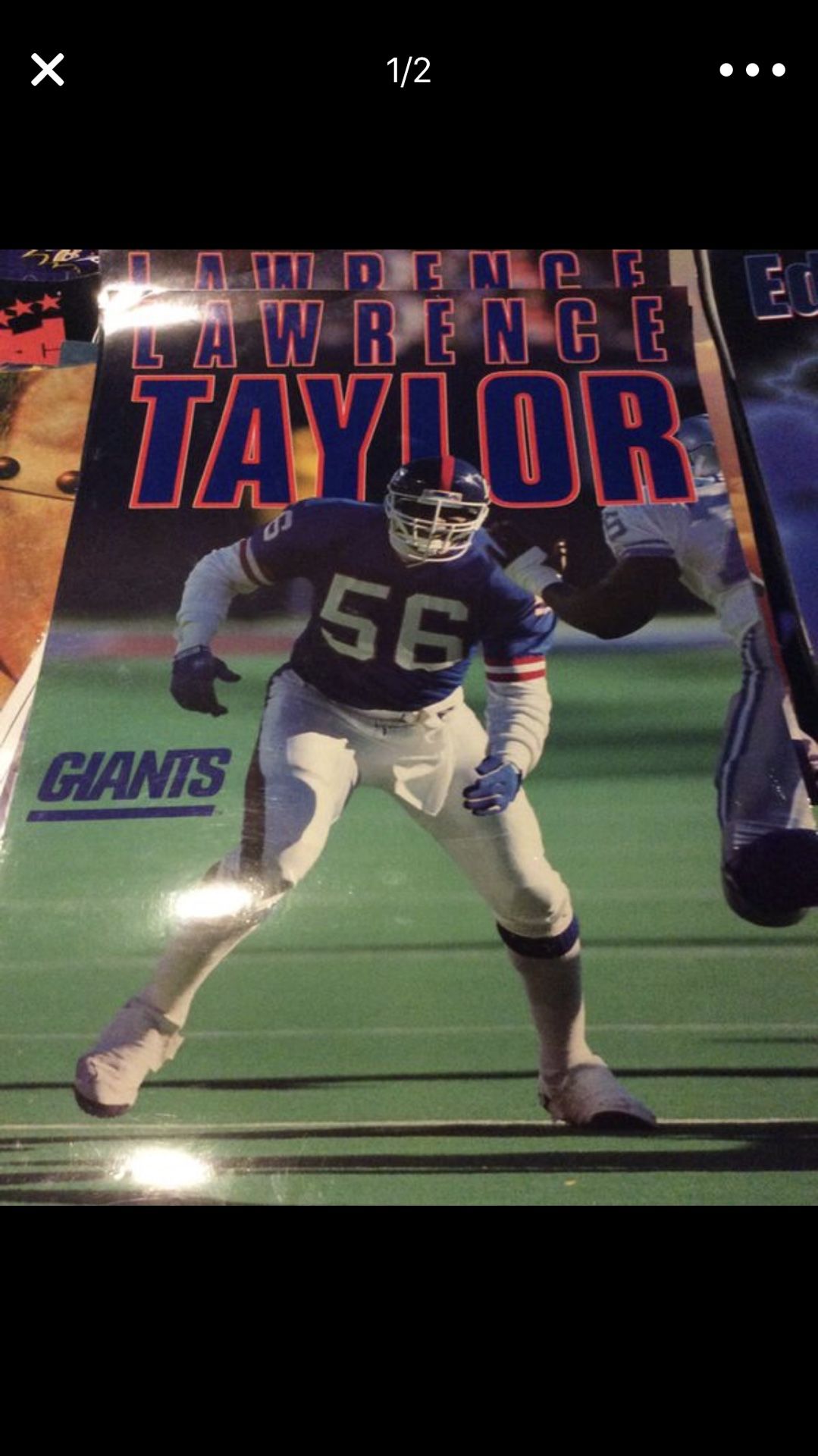 Mint and laminated Lawrence Taylor poster. 28 years old!