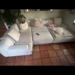Living Spaces White Couch