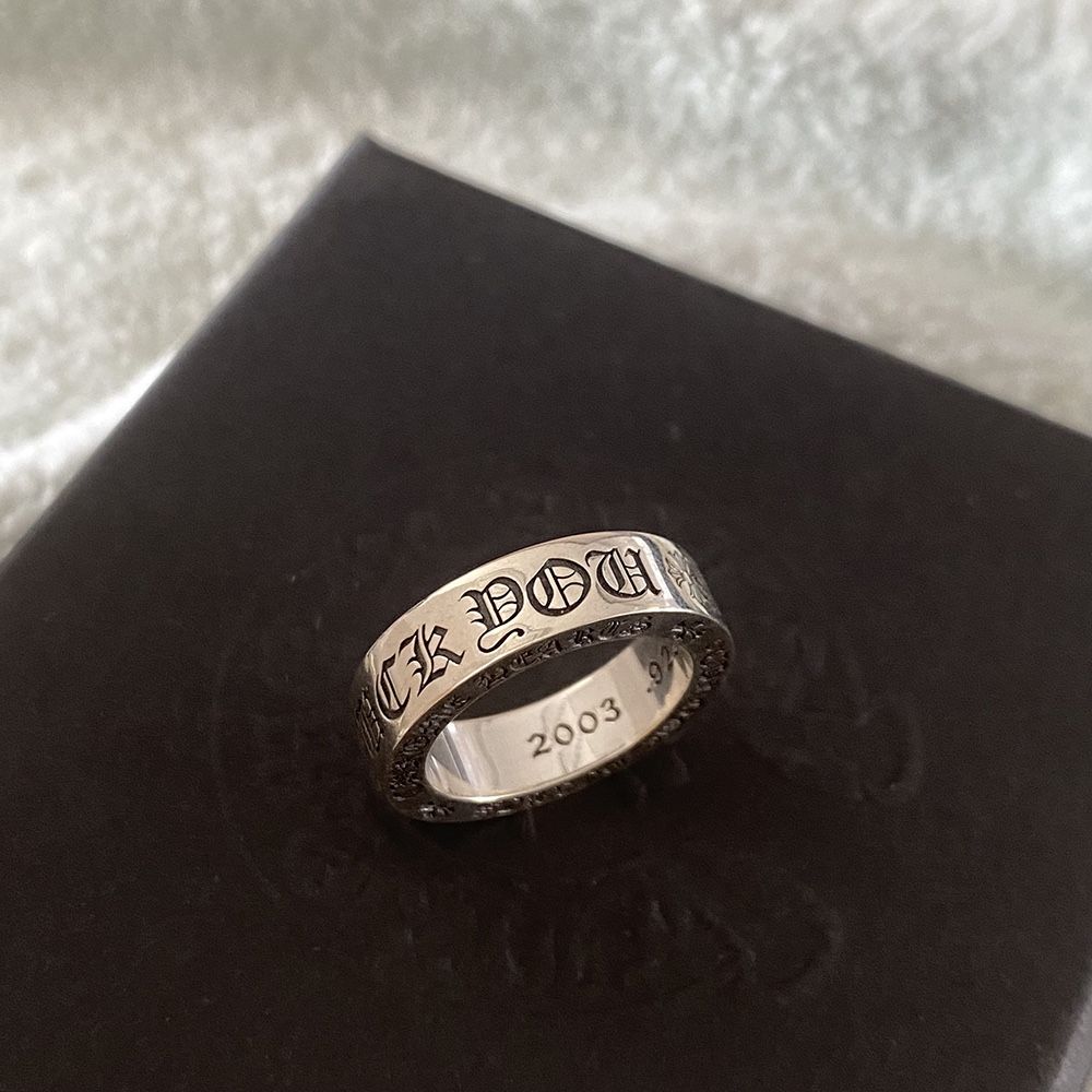 Chrome Hearts Mens Vintage Sterling Silver Size 8 Ring