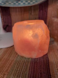 Natural Himalayan Pink Salt Tealight Candle Holder – Boho Decor