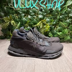 On Cloudnova Mens Road Running Shoes Size 12 Black Gym Athletic Sneakers