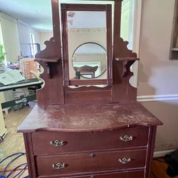 Eastlake-style Dresser With Mirror