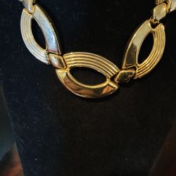 Vintage Gold Tone Chinky Link Choker Collar