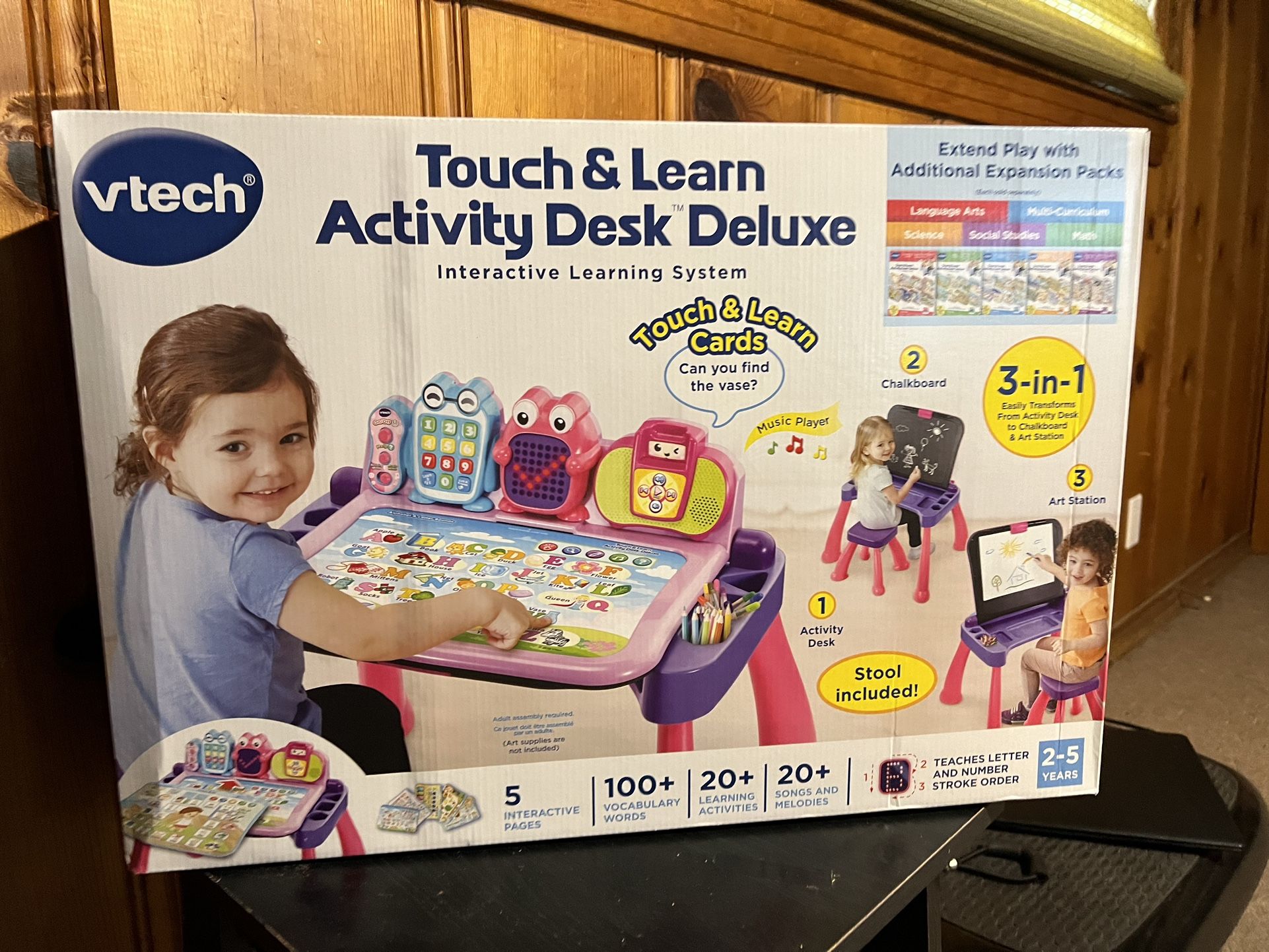 VTech Touch and Learn Activity Desk Deluxe, Pink Standard Packaging….NEW