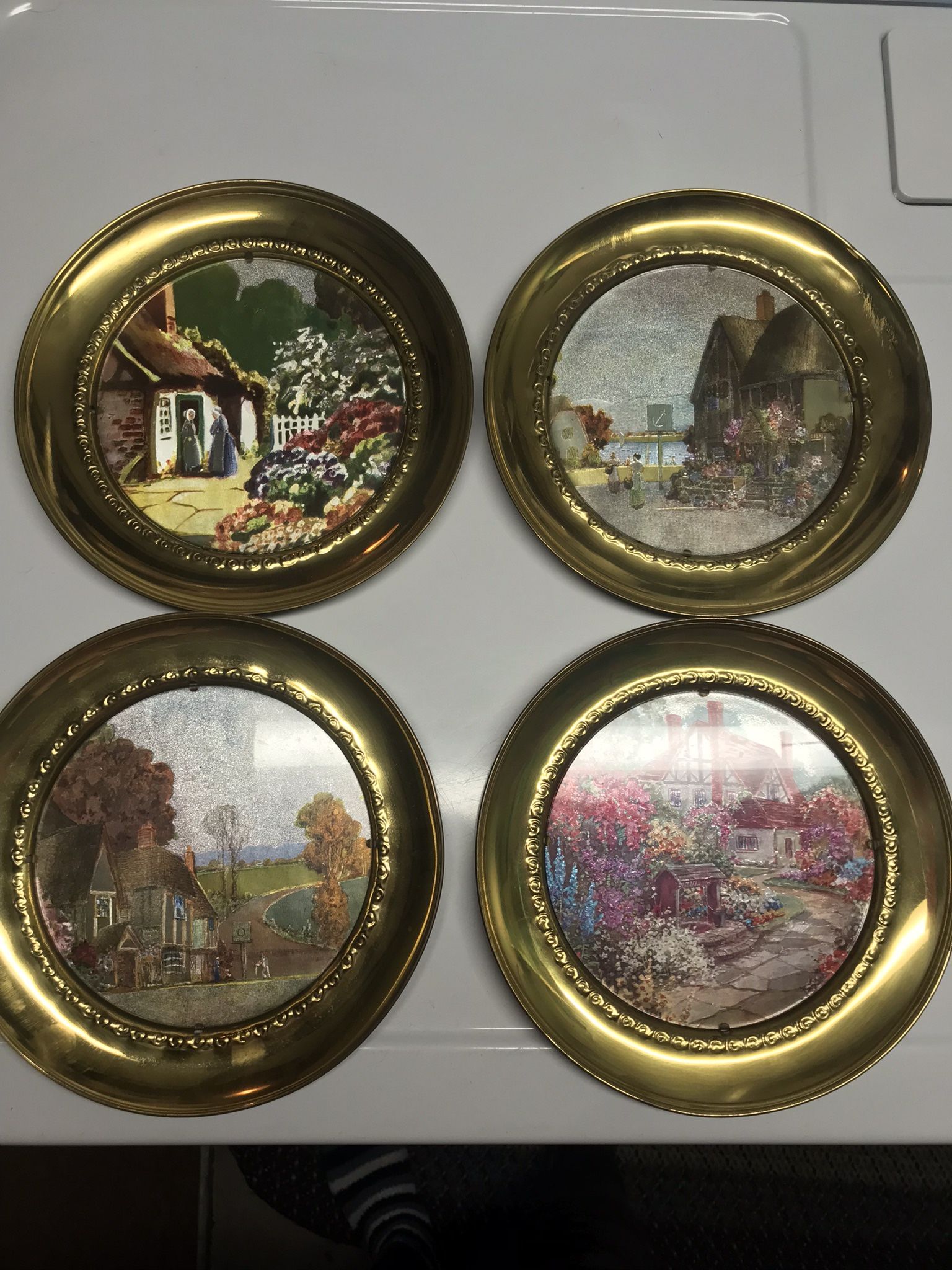 Vintage Brass Plates (4)