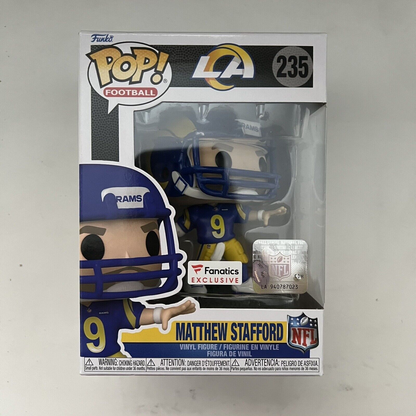 Funko POP! NFL Los Angeles Rams Matthew Stafford Fanatics Exclusive #235