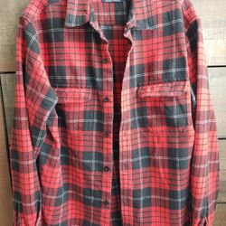 Rainforest Men's Flannel Shirt  And White V-Neck T-Shirts