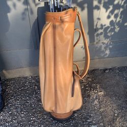 Vintage Vanguard Golf Bag & Golf Clubs 