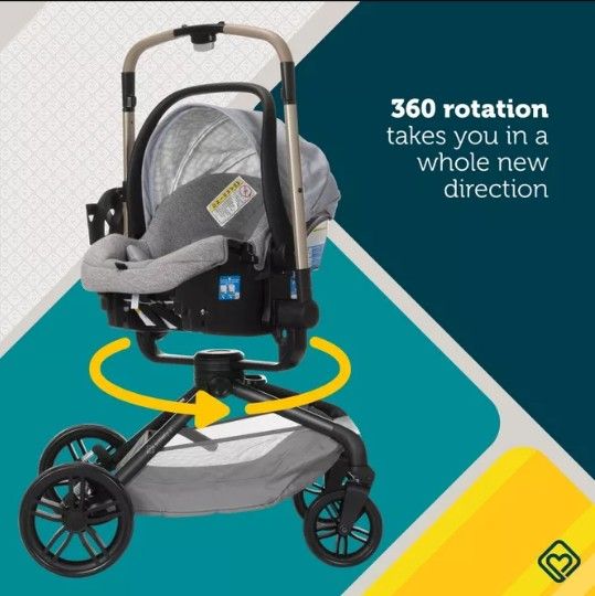 Safety 1st Turn & Go Flex Rotating 360 Travel System - Infant Car Seat & Stroller