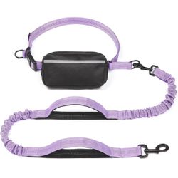 Hands Free Dog Leash with Zipper Pouch