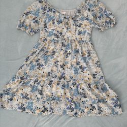 Beautiful Blue Floral Summer Dress - Lauren Conrad 