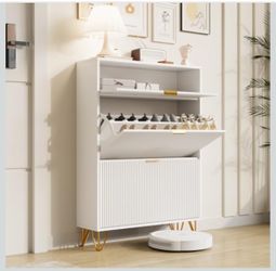 Shoe Cabinet, Shoe Storage Cabinet for Entryway Shoes Organizer Freestanding Organizer - 47.24"D x 9.45"W x 31.5"H