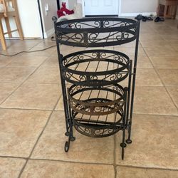 4 Tier Folding Vintage Plant Stand 