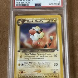 2002 Pokemon Neo Destiny Dark Flaaffy 1st Edition #34 PSA 8