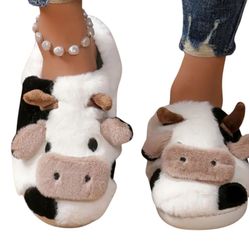 Cow Print Slippers 