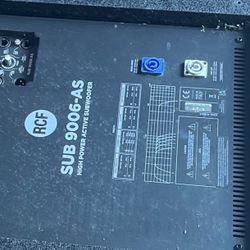RCF SUB9006-AS HIGH POWER SUBWOOFER