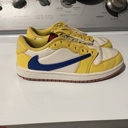 Jordan 1 low canary Travis Scott kids (Sz.2.5y)