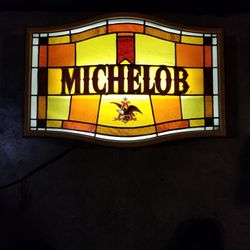 Michelob Beer Tiffany Style Beer Light.