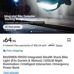 RAVEMEN FR500 Integrated Stealth Stack Bike Light 