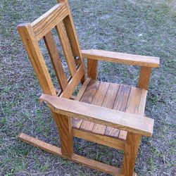 Kids Oak Rocking Chair