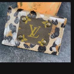 Upcycled LV Hair On Hide Cars Holder Like New ! 