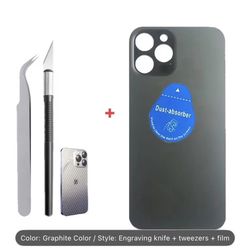iPhone 12 Pro Back Glass Replacement Graphite w/ Repair Tools Adhesive Kit