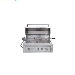 EdgeStar 89000 BTU 36 Inch Wide Natural Gas Built-In Grill with Rotisserie and LED Lighting Model: GRL360IBBNG