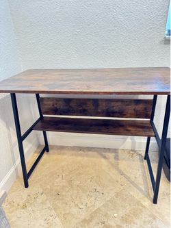 Wooden desk with chair