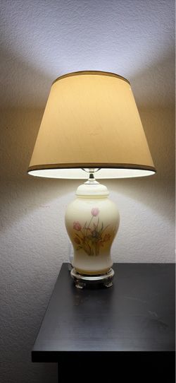 Cottage core flower lamp