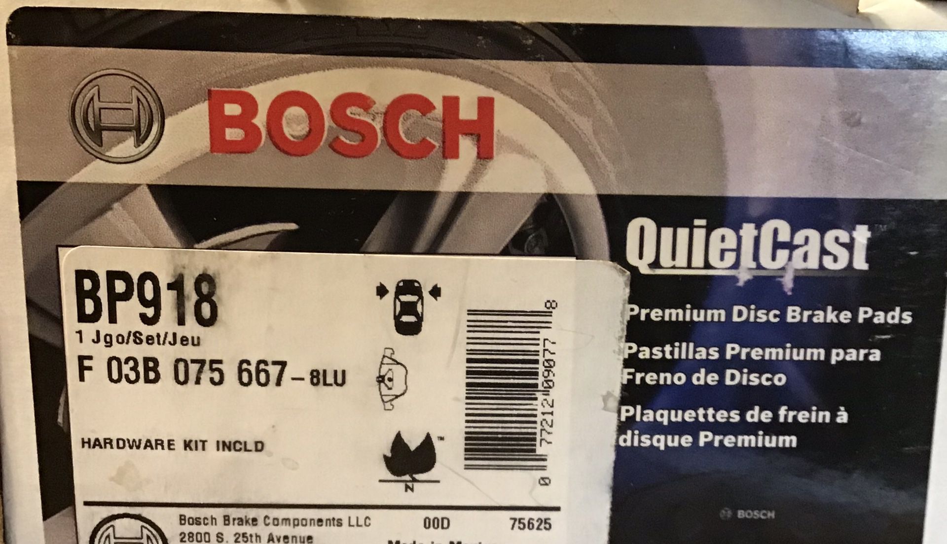 Bosch Premium Disc Brake Pads Front - BP 918