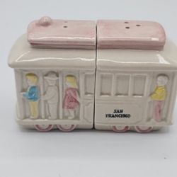 Ceramic Street Car salt and pepper shakers