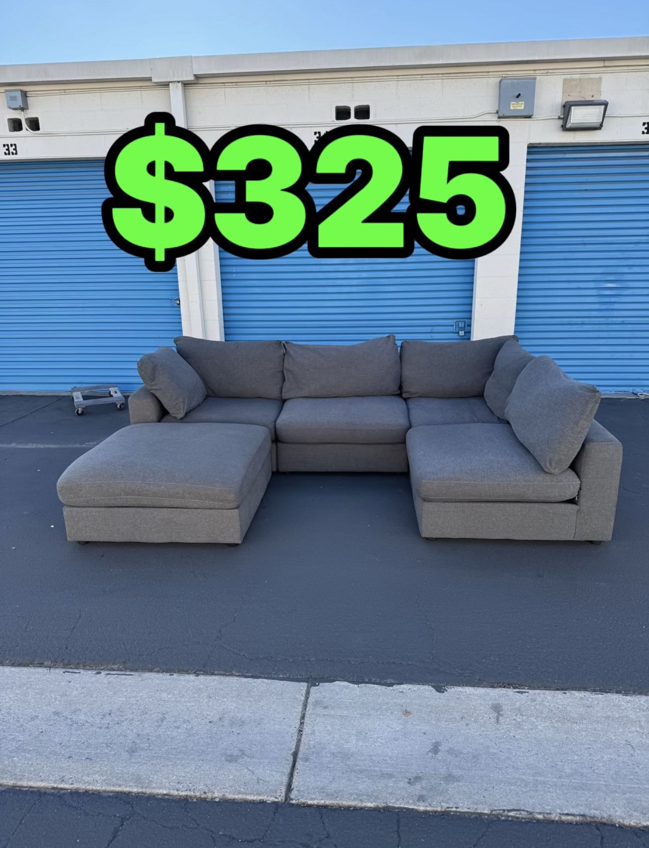 Modular Sectional Couch ποΈ Dark Gray Color Removable Covers Has Been Wash Washed Clean Ready To Use