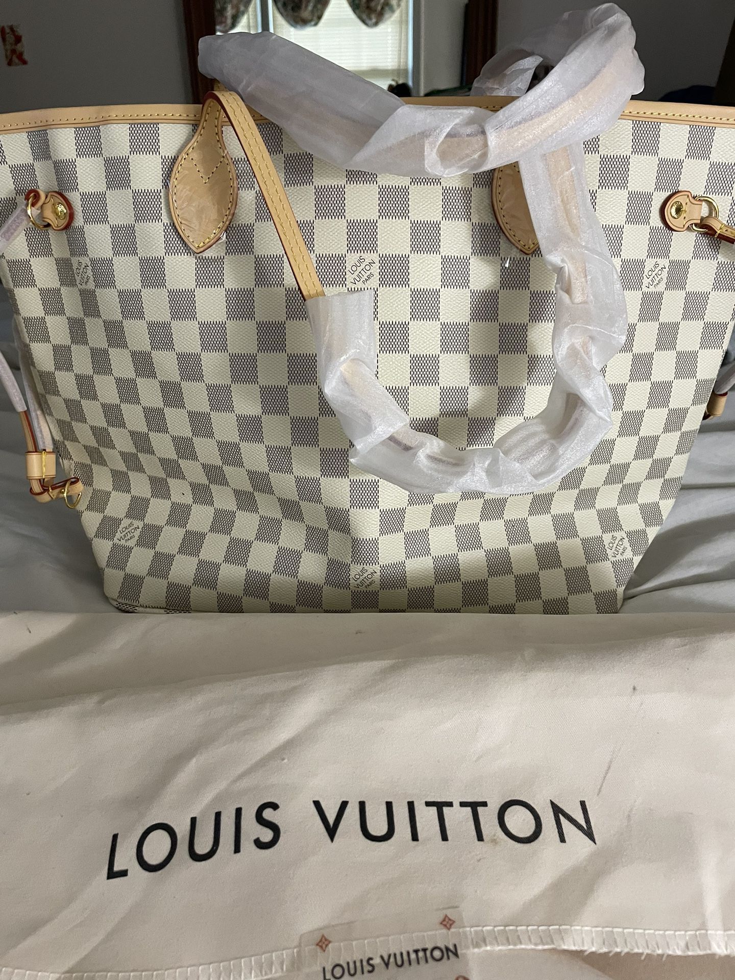 LOUIS VUITTON NEVERFULL DAMIER AZUR TOTE 