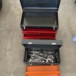 Mechanic Toolboxes And Some Wrenches.