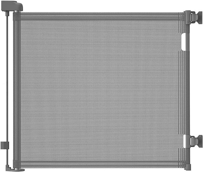 Retractable Baby Gate,Mesh Baby Gate or Mesh Dog Gate,33" Tall,Extends up to 55" Wide,Child Safety Gate for Doorways, Stairs, Hallways, Indoor/Outdoor