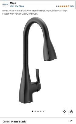 Brand New Moen Matte Black Faucet 