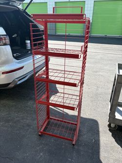 Metal shelf display