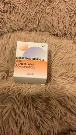 Solid nail glue gel with led lamp