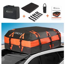 Car Rooftop Cargo Carrier Bag, 15 Cubic Feet Car Roof Cargo Carrier, 100% Waterproof Heavy Duty