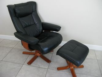 Mid-Century Modern Lounge &Ottoman chair