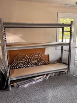 2- Sturdy Metal Garage Shelving Units