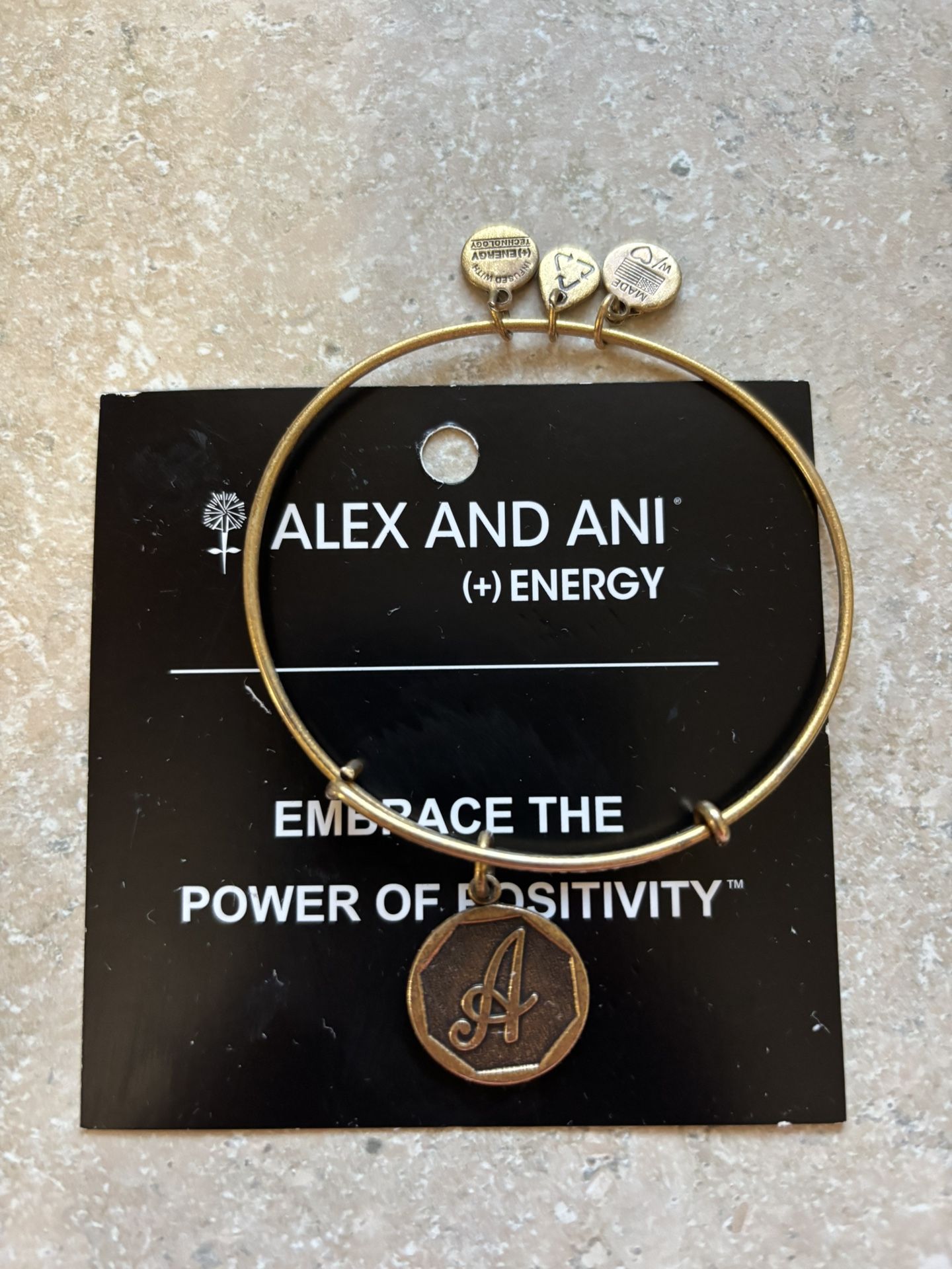 Letter A Alex + Ani Bracket